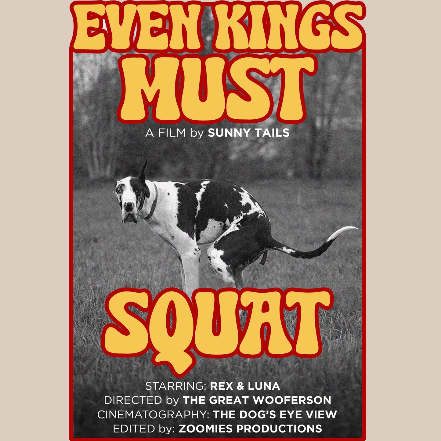 Even Kings Must Squat oversized Tee